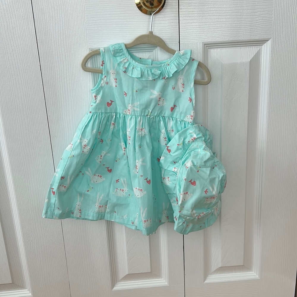 BlueZoo Bunny Floral Sleeveless Dress NWT